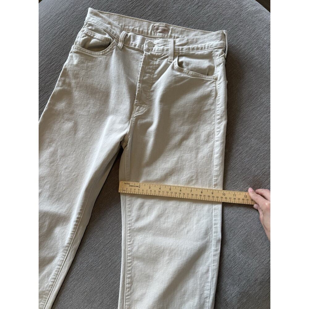 Mother Jeans The Ditcher Crop In Chalk It Up Tan Beige Size 26 High Waist - Picture 10 of 11